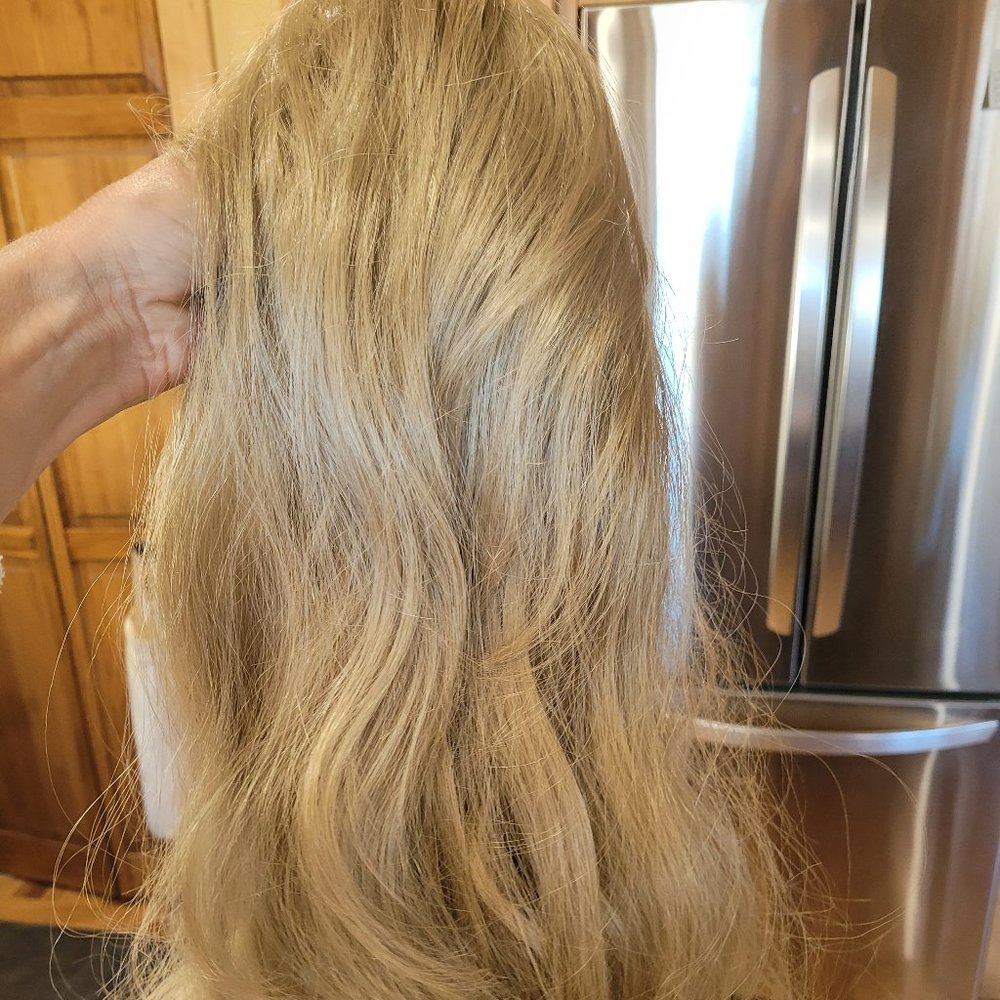 Long Ash Platinum Blonde Hair Extension- Pony Tail